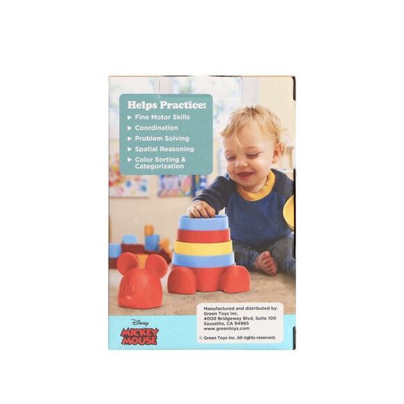 Green Toys Disney Baby Mickey Mouse Stacker, Unisex for Ages 6 months and up - Picture 1 of 9
